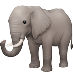 How emoji elephant displayed on Facebook