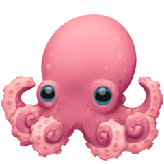 How emoji octopus displayed on Facebook