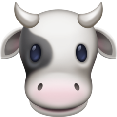 How emoji cow face displayed on Facebook