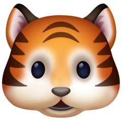 How emoji tiger face displayed on Facebook