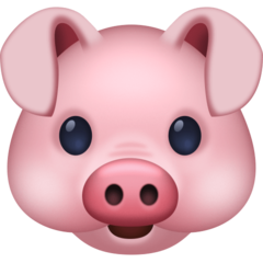 How emoji pig face displayed on Facebook