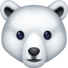 How emoji polar bear displayed on Facebook