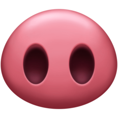 How emoji pig nose displayed on Facebook