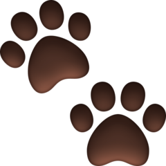 How emoji paw prints displayed on Facebook