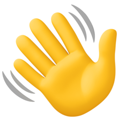 How emoji waving hand displayed on Facebook