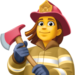 How emoji woman firefighter displayed on Facebook