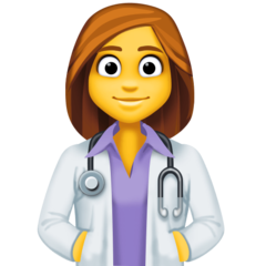 How emoji woman health worker displayed on Facebook