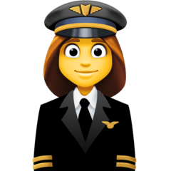 How emoji woman pilot displayed on Facebook