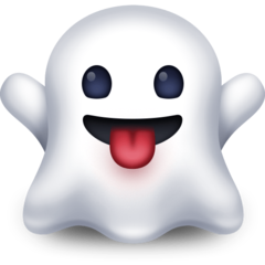 How emoji ghost displayed on Facebook