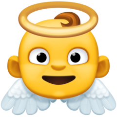 How emoji baby angel displayed on Facebook