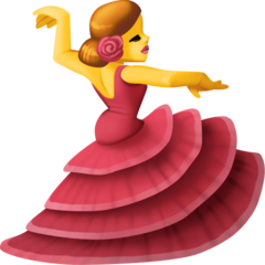 How emoji woman dancing displayed on Facebook