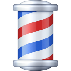 How emoji barber pole displayed on Facebook