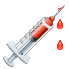 How emoji syringe displayed on Facebook