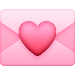 How emoji love letter displayed on Facebook