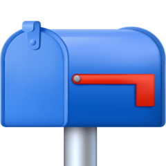 How emoji closed mailbox with lowered flag displayed on Facebook