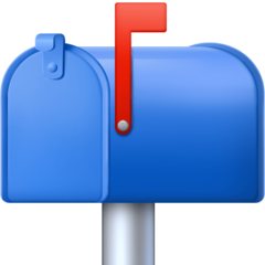 How emoji closed mailbox with raised flag displayed on Facebook