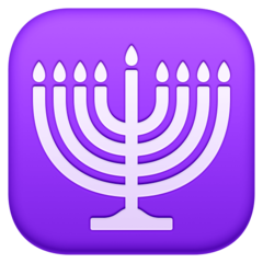 How emoji menorah displayed on Facebook