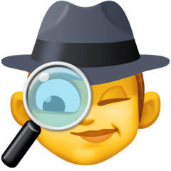 How emoji woman detective displayed on Facebook