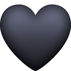 How emoji black heart displayed on Facebook