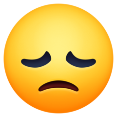 How emoji disappointed face displayed on Facebook