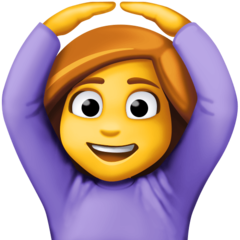 How emoji woman gesturing OK displayed on Facebook