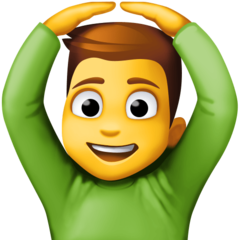 How emoji man gesturing OK displayed on Facebook