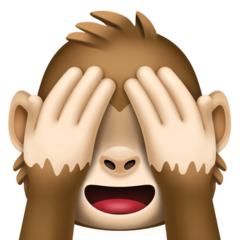 How emoji see-no-evil monkey displayed on Facebook