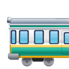 How emoji railway car displayed on Facebook