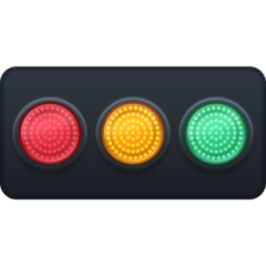 How emoji horizontal traffic light displayed on Facebook