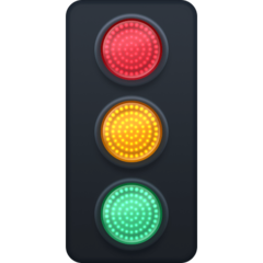 How emoji vertical traffic light displayed on Facebook