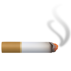 How emoji cigarette displayed on Facebook