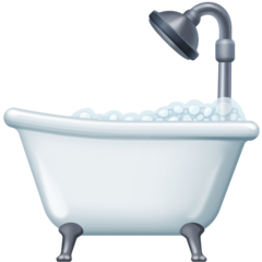 How emoji bathtub displayed on Facebook