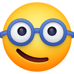 How emoji nerd face displayed on Facebook