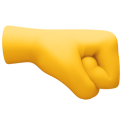 How emoji right-facing fist displayed on Facebook