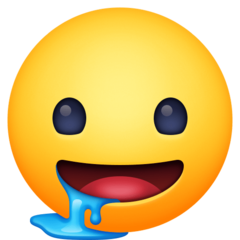 How emoji drooling face displayed on Facebook