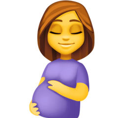 How emoji pregnant woman displayed on Facebook