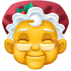 How emoji Mrs. Claus displayed on Facebook