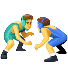 How emoji men wrestling displayed on Facebook