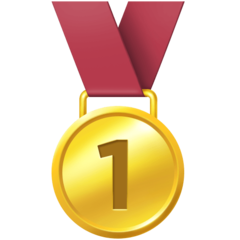 How emoji 1st place medal displayed on Facebook