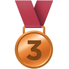 How emoji 3rd place medal displayed on Facebook