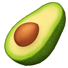 How emoji avocado displayed on Facebook