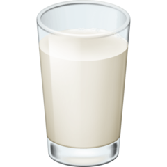 How emoji glass of milk displayed on Facebook