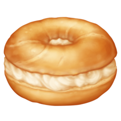 How emoji bagel displayed on Facebook