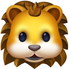 How emoji lion displayed on Facebook