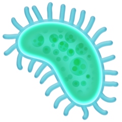 How emoji microbe displayed on Facebook