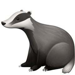 How emoji badger displayed on Facebook