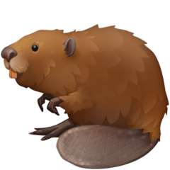 How emoji beaver displayed on Facebook