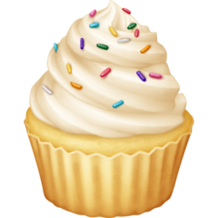 How emoji cupcake displayed on Facebook