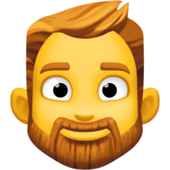 How emoji man: beard displayed on Facebook