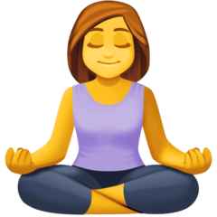 How emoji woman in lotus position displayed on Facebook